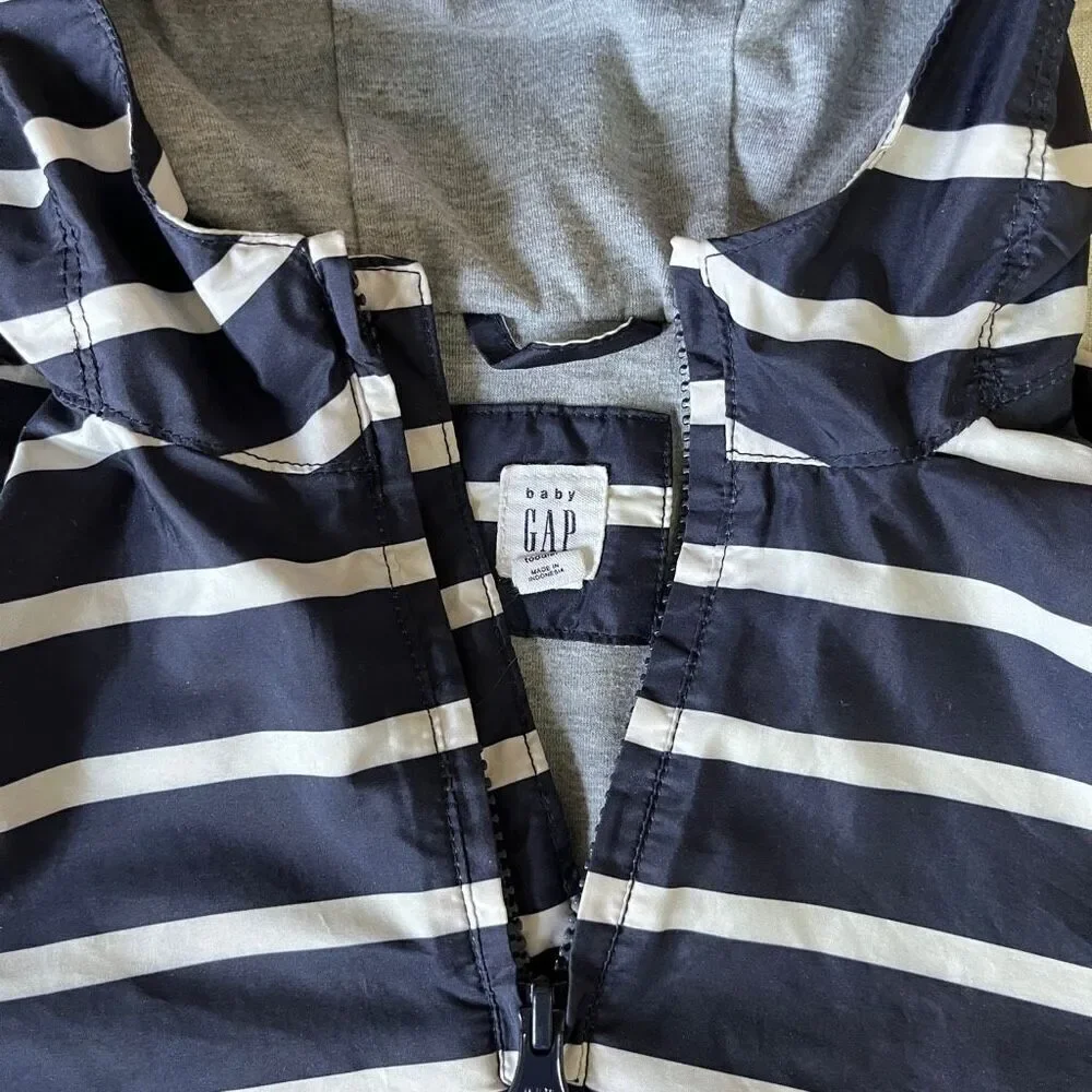 Gap Baby Half Zip Hoodie with Kangaroo Pocket Size 3